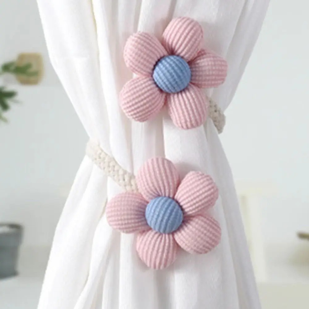 1Pcs Modern Flower Shape Curtain Tieback No Punching Twist Bough Rope Curtain Bu