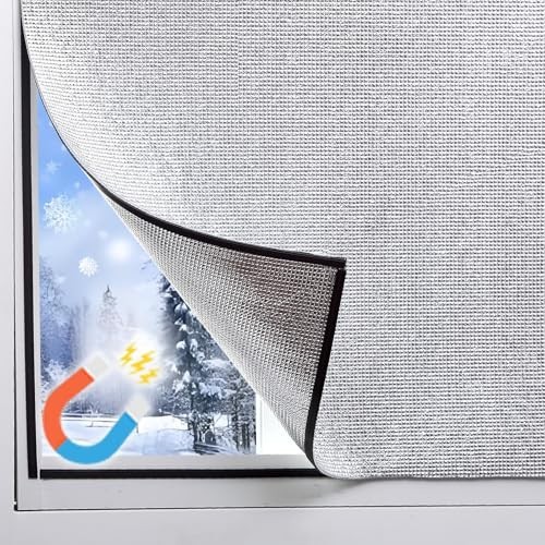 Magnetic Window Insulation Kit Thermal Reflective Aluminum Film 24x36in