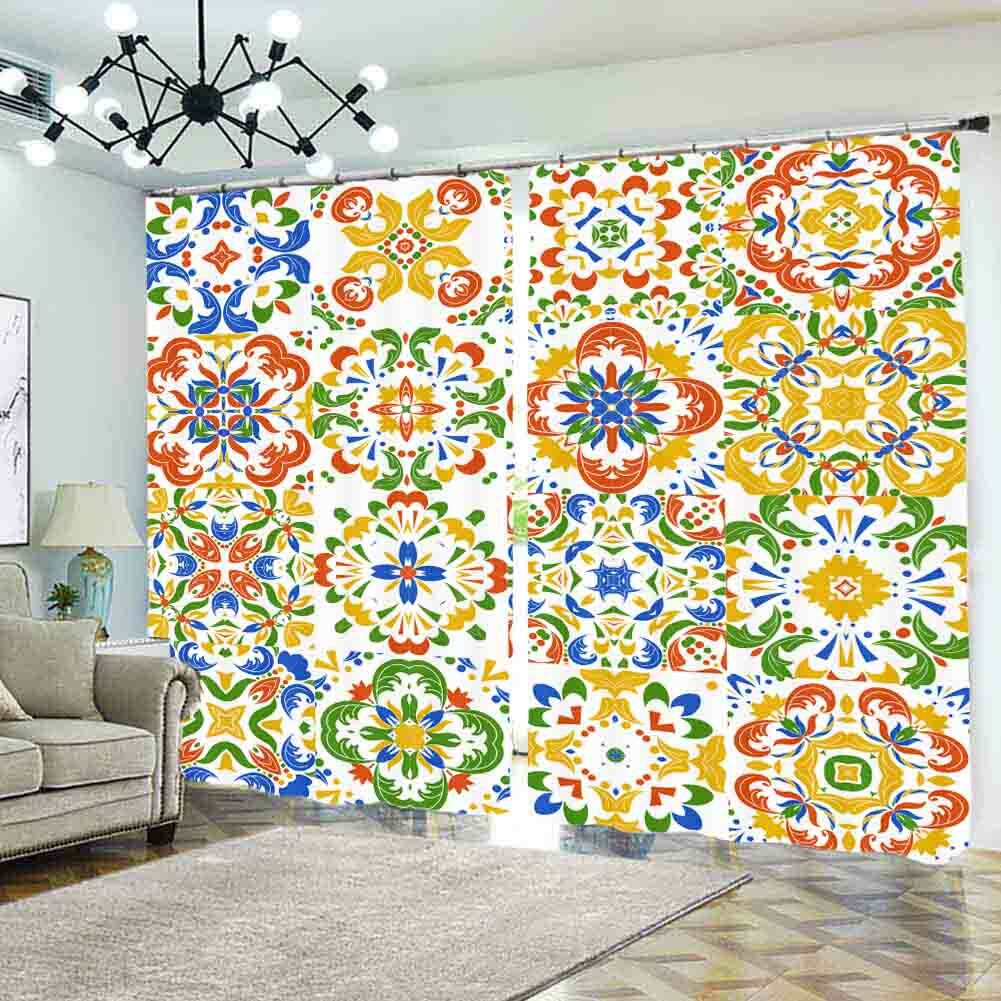Beautiful Petaled Flowers 3D Blockout Photo Print Curtain Fabric Curtains Window