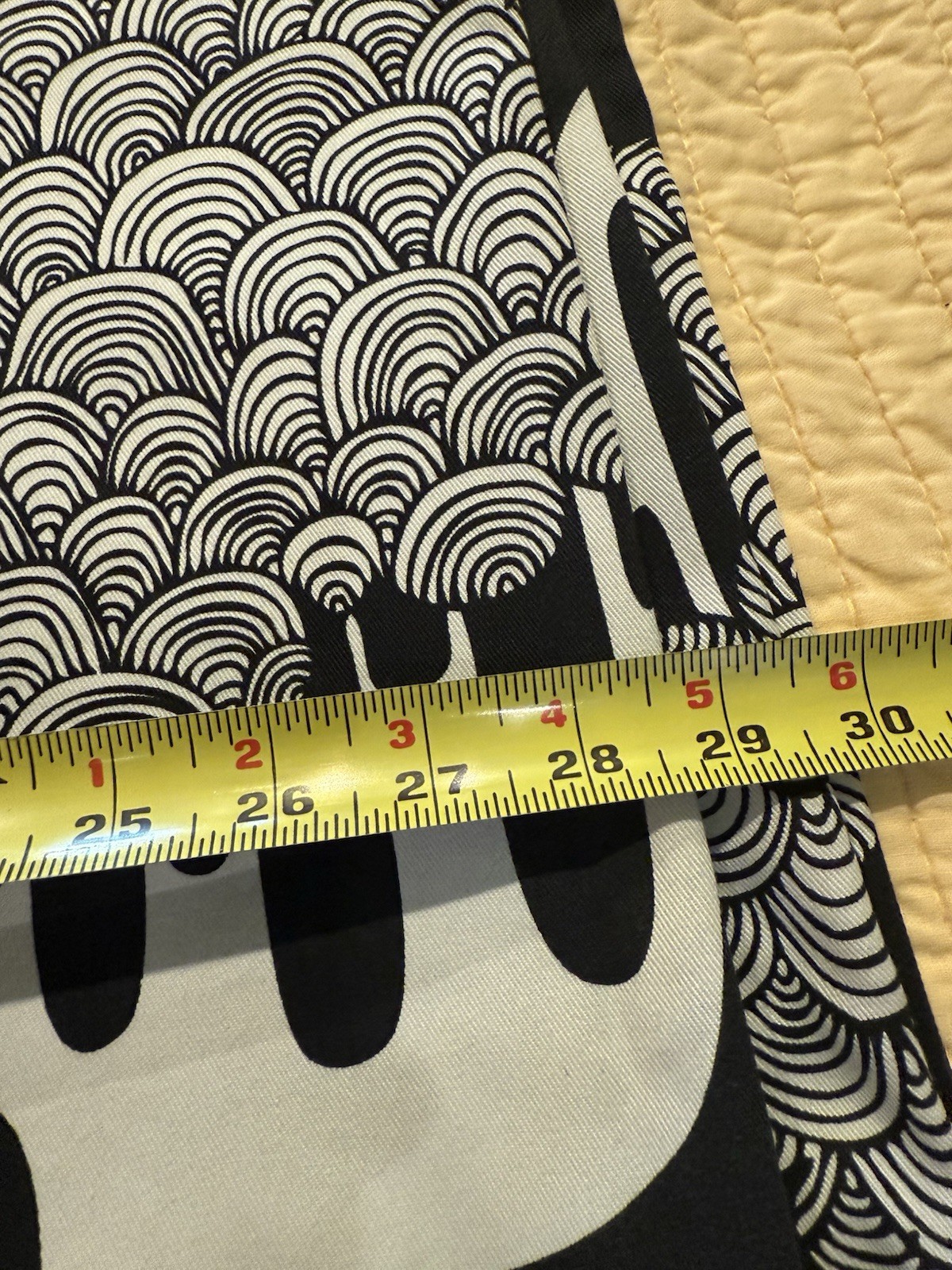SET / 2 IKEA Kajsamia CURTAINS Drapes BLACK /WHITE Tribal TREE GROMMETS EUC