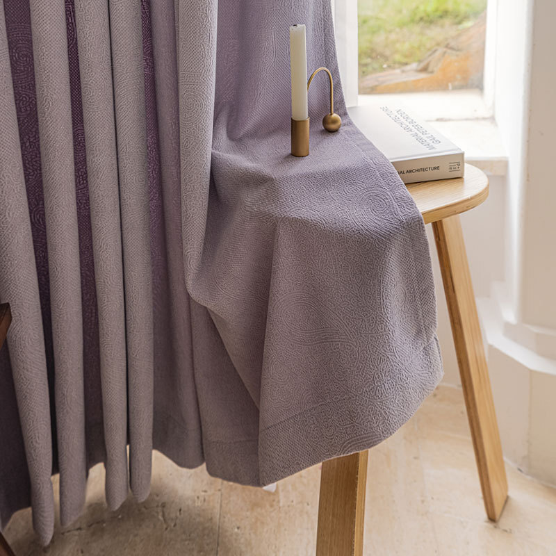 Embossed Shade Curtains Three-Dimensional Texture Curtains Living Room Curtains