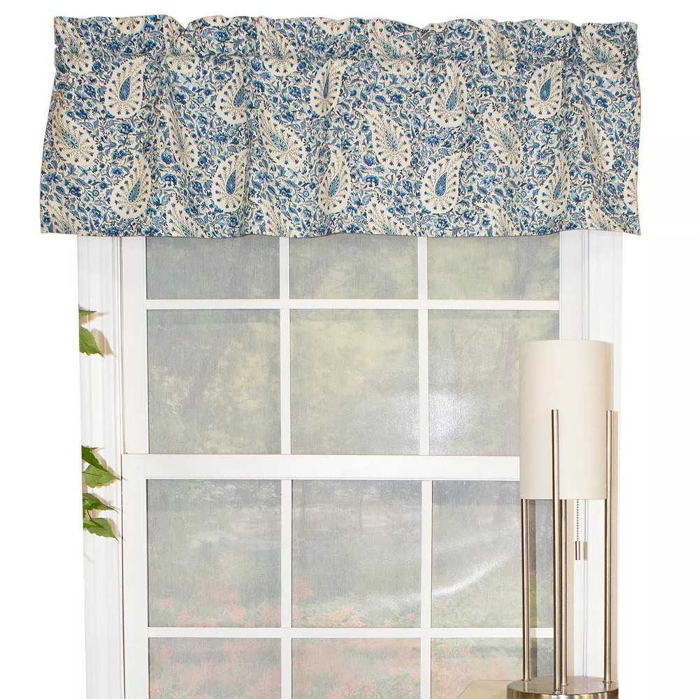 RLF Home Paisley Verveine Tailored 100% Cotton with Fully Lined 3″ Rod