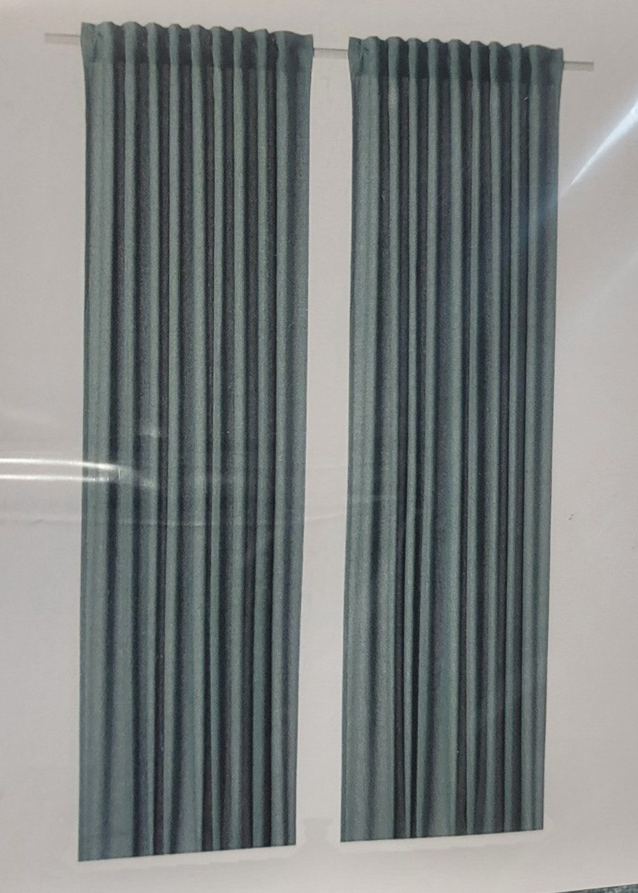 2 Pairs of HANNALENA Darkening Curtains 57″ x 98″ – Blue Green Gray