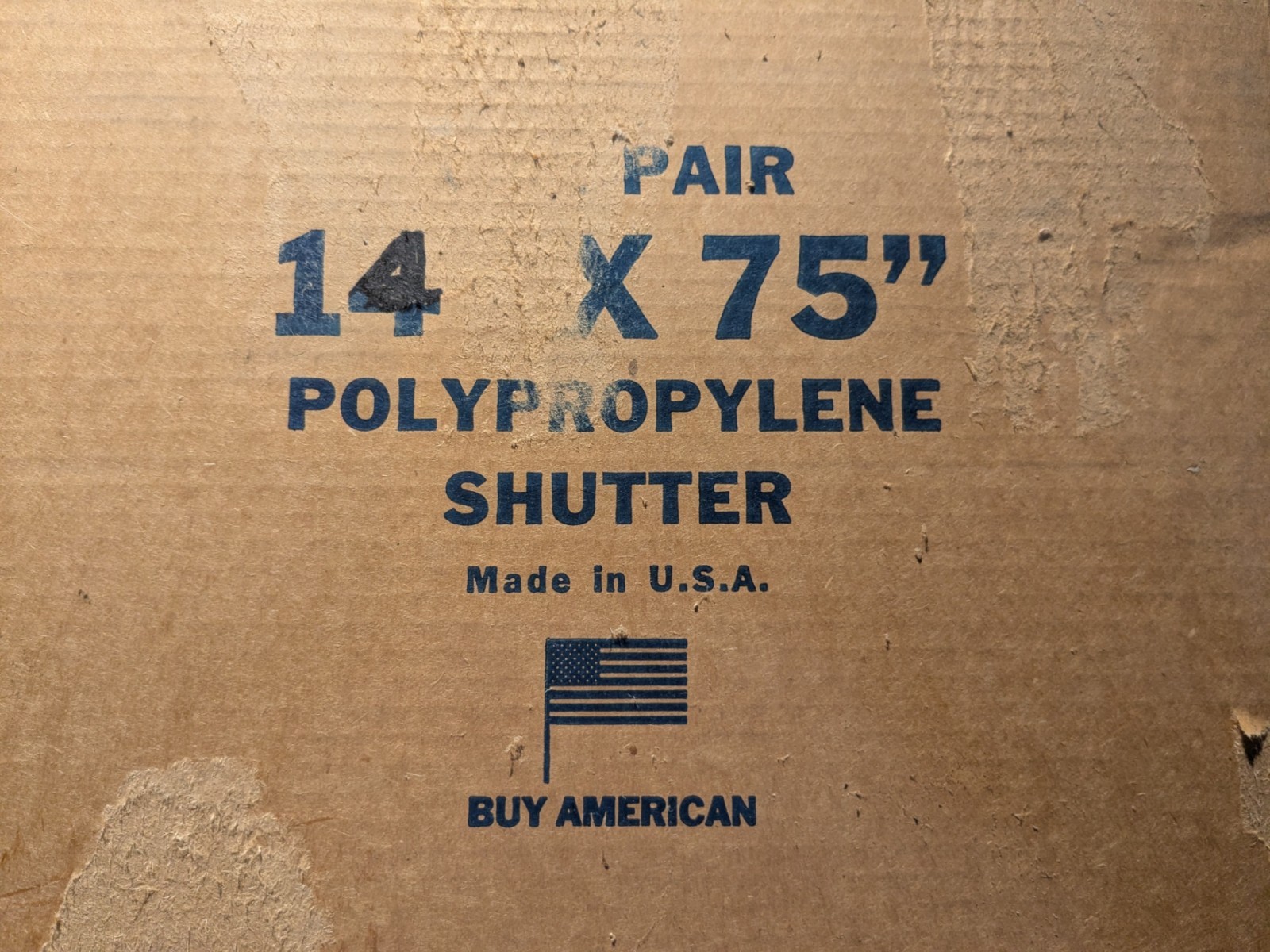 Lot – Shutters (15) Gray Polypropylene 14″W x 75″H & 63”H USA Made Open Box