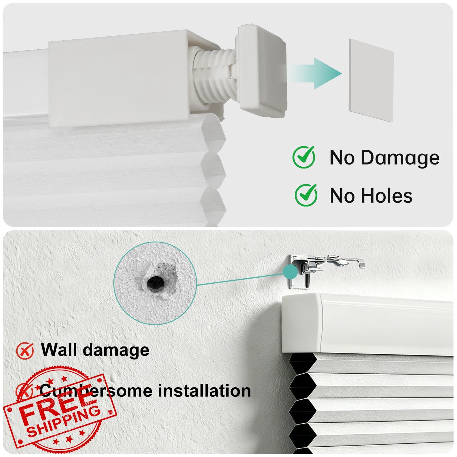 Changshade Cellular Shades 20.5″x48″ White