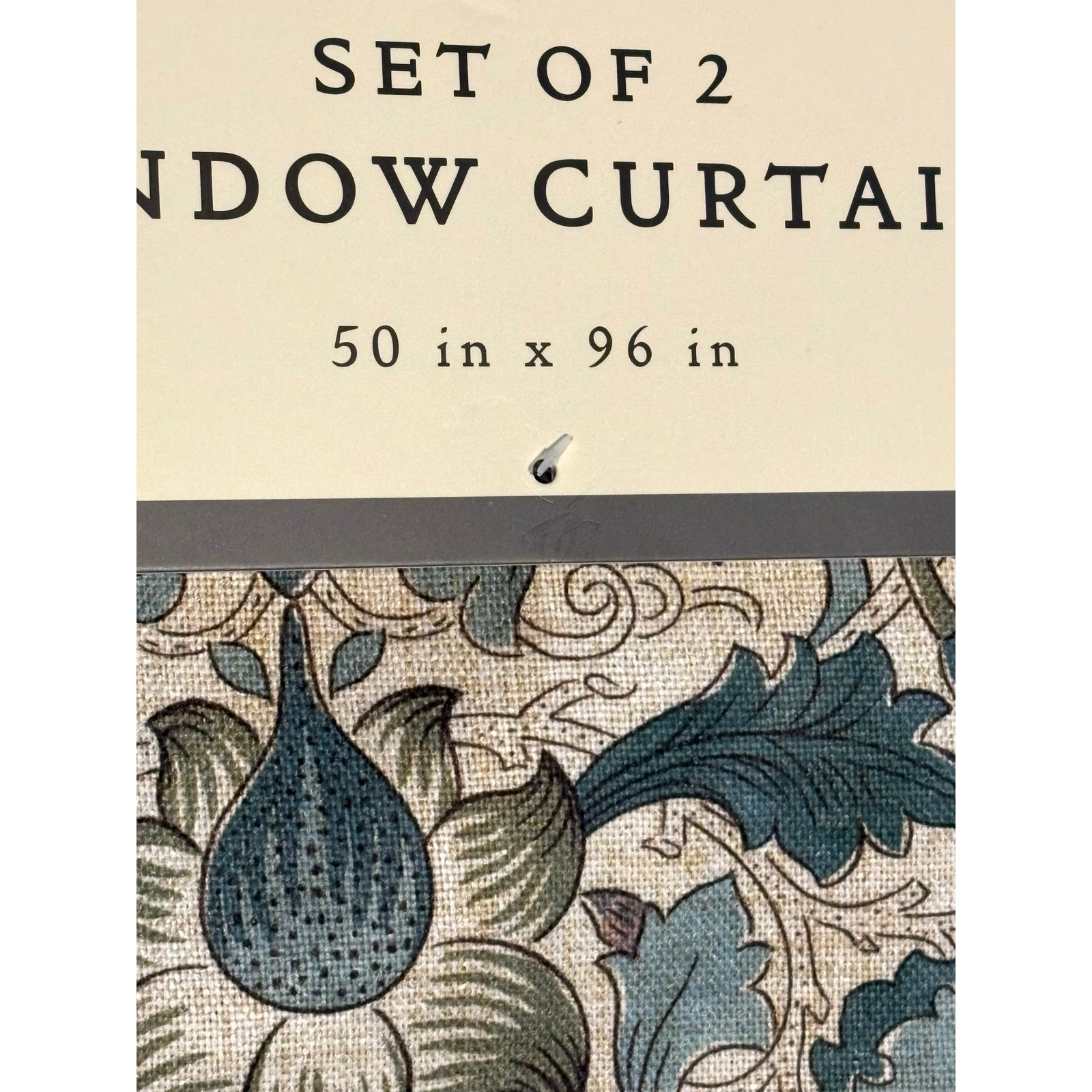 William Morris & Co. Window Curtains Panels Lodden Set Pair 50 X 96” Blue Drapes