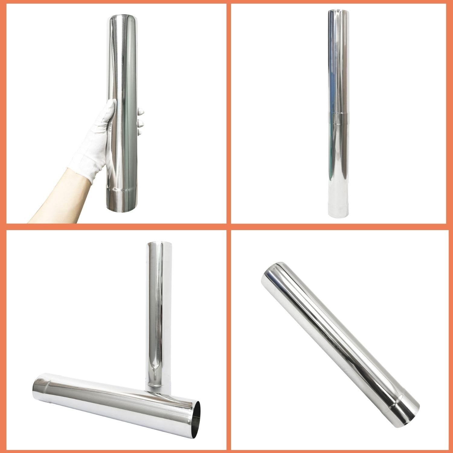 Stove Pipe 2.36 in/6cm * 14.17 in/36cm Wood Stove Pipe Chimney Pipe Wood Stov…