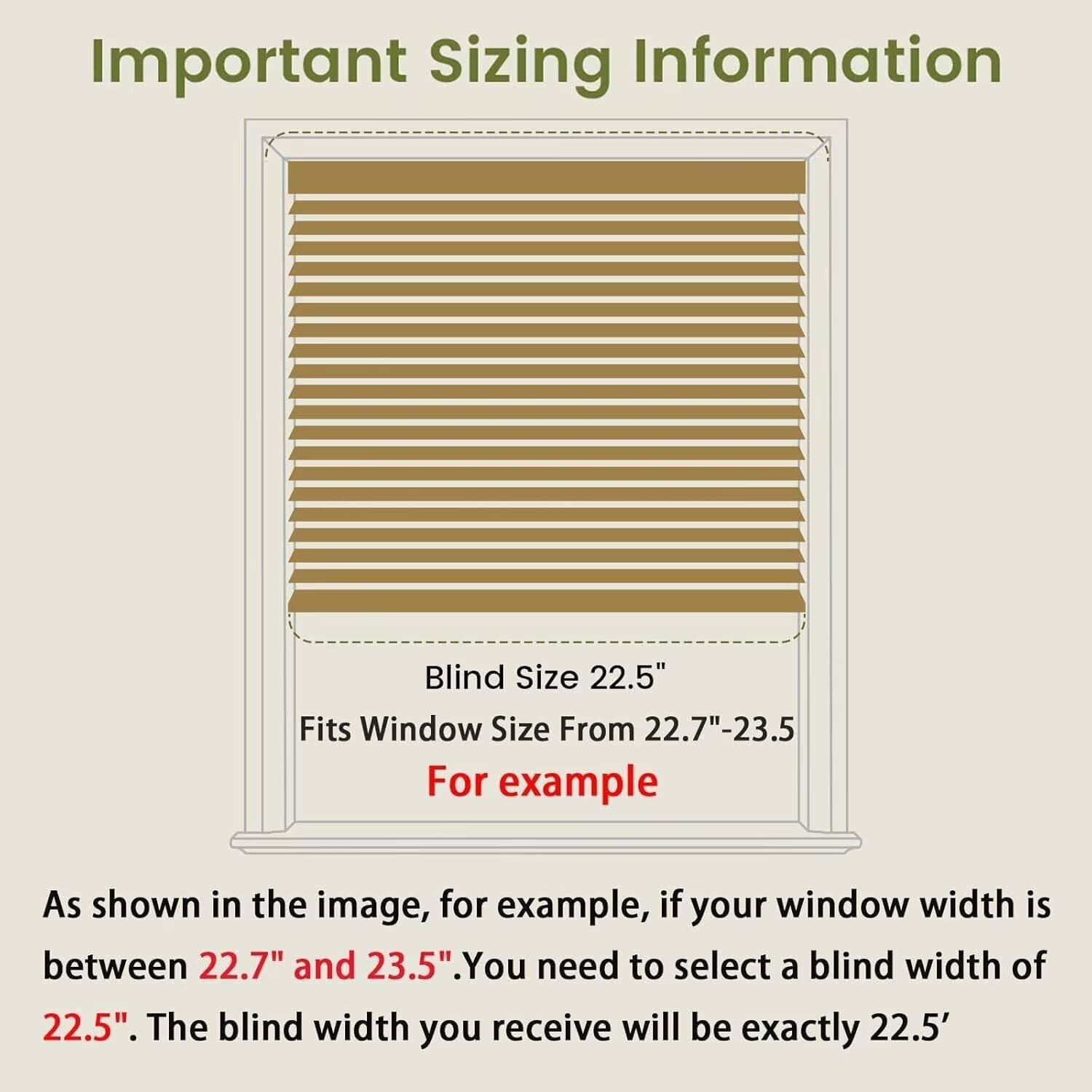 2″ Cordless Solid Wood Blinds for Indoor Window,52.5″ W x 60″ H Real Wooden