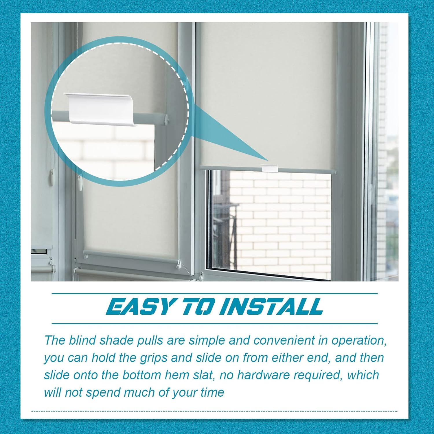 Shade for Roller Pull down Roller Shades Handle Blinds for Windows Grips Plastic