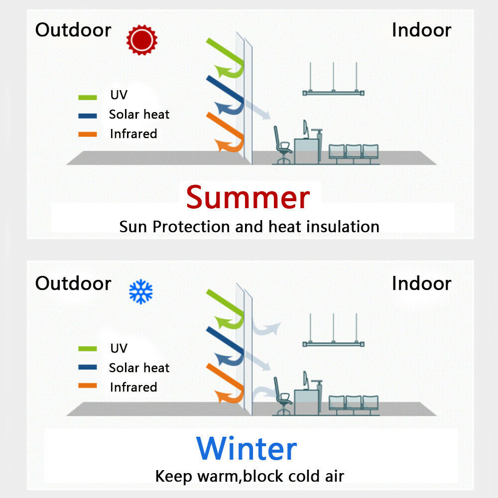 Insulation One Way Mirror Window Tint Film Anti UV Heat Reflective Home Office