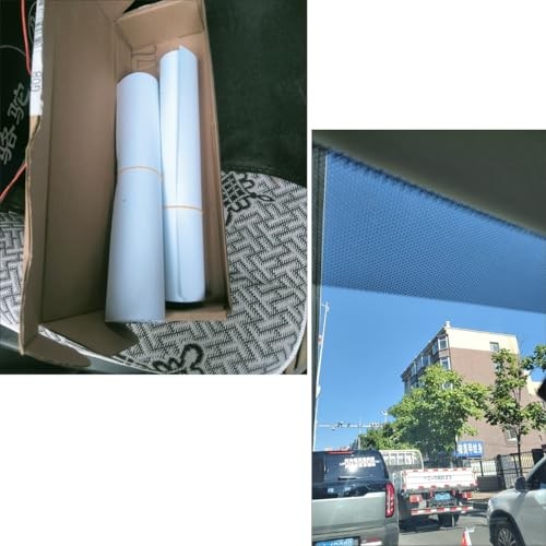 2 Pack Car Windshield Sunshade Vinyl Sticker One-Way Perforated Windshield
