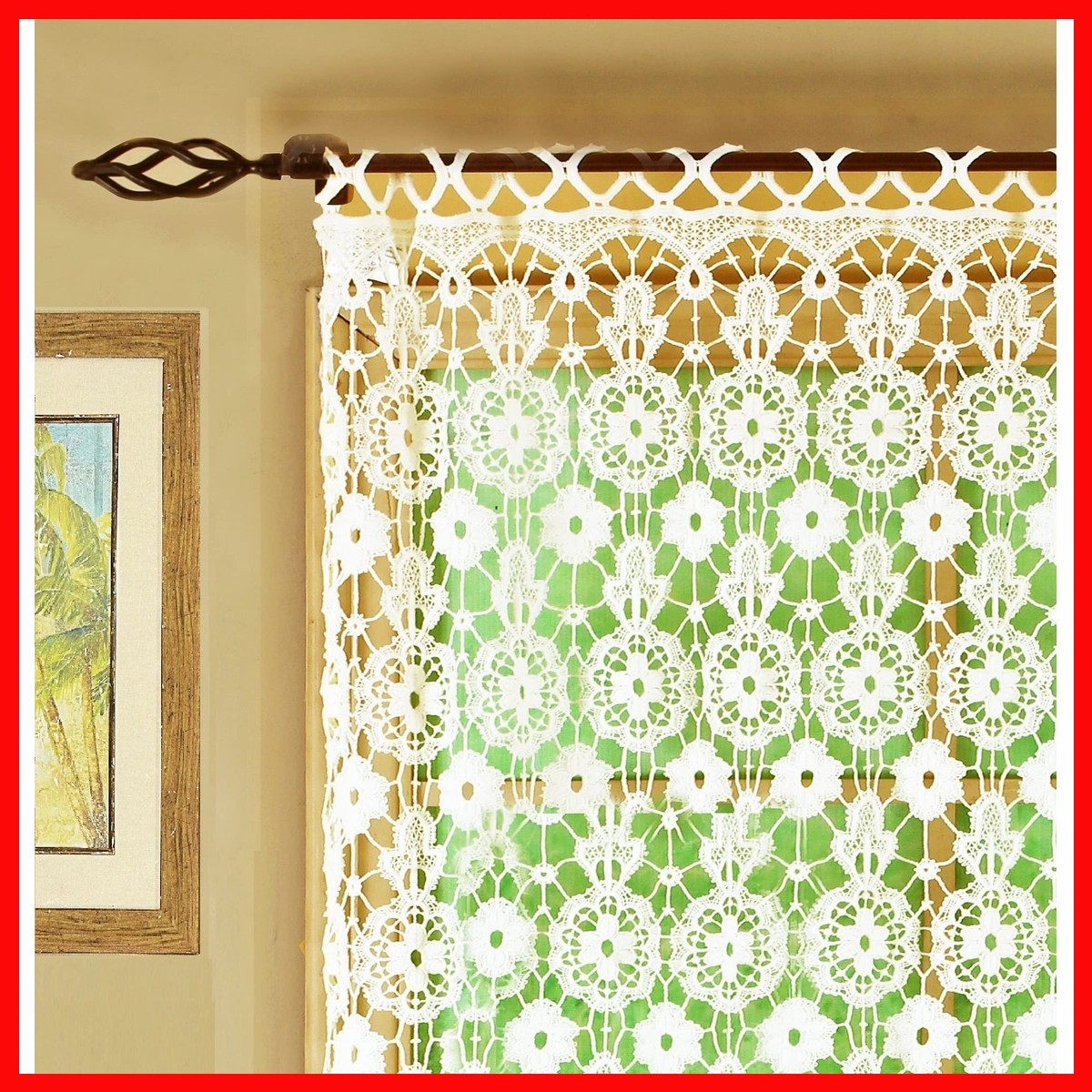 Today’S Curtain Todays Curtain Medallion Macram Panel 72Ecru48W X 72L Lh0106K