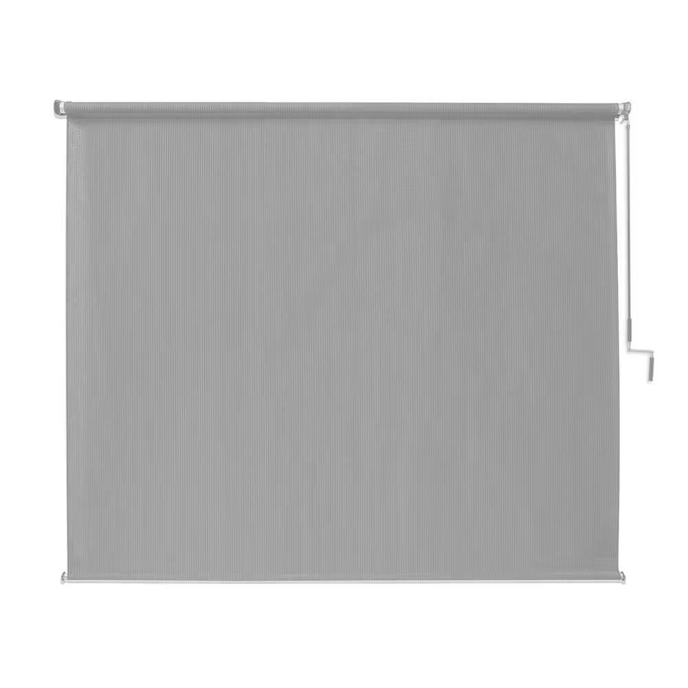Stone Cordless UV Blocking Fade Resistant Fabric Exterior Roller Shade 72 In. W