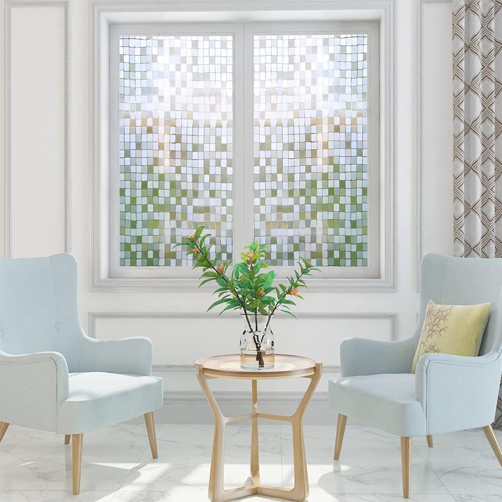 Niviy Window Privacy Film, Decorative Window Clings, UV Blocking Window Cover…