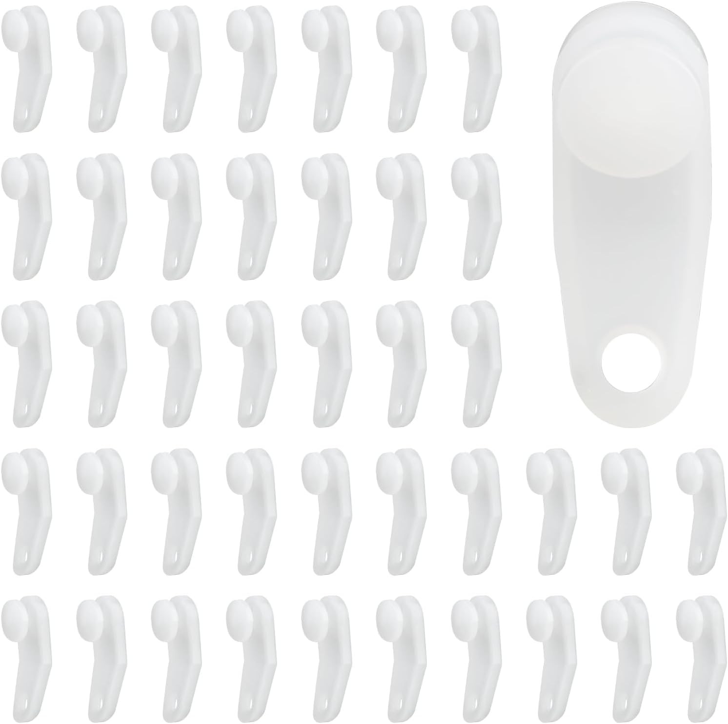 100Pcs Traverse Rod Slides Curtain Replacement Plastic Curtain Track Glider Hook