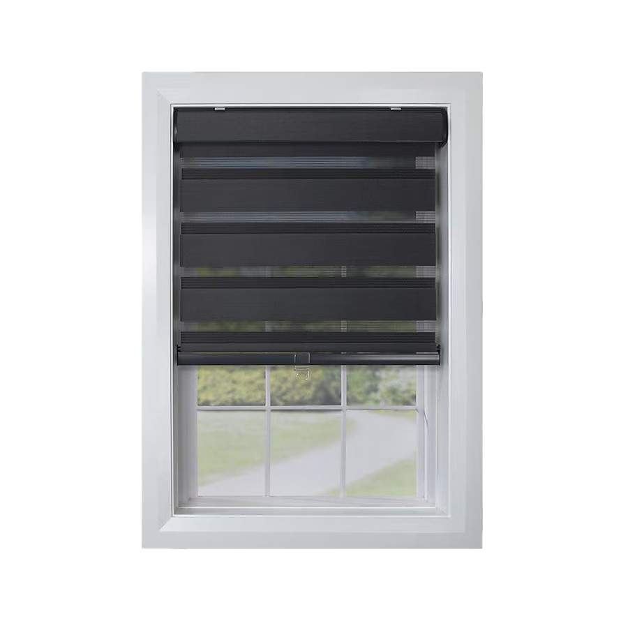 48″ x 72″ Cordless Zebra Roller Shade Black Light Filtering Striped