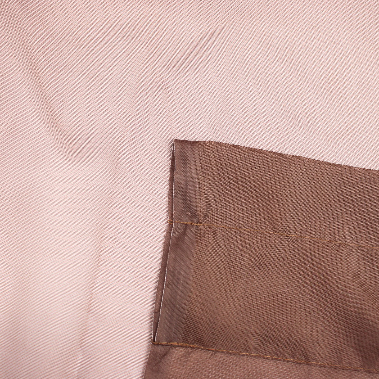 Unbranded Solid Chestnut Brown Color Sheer Curtains Simple 58″ x 82″