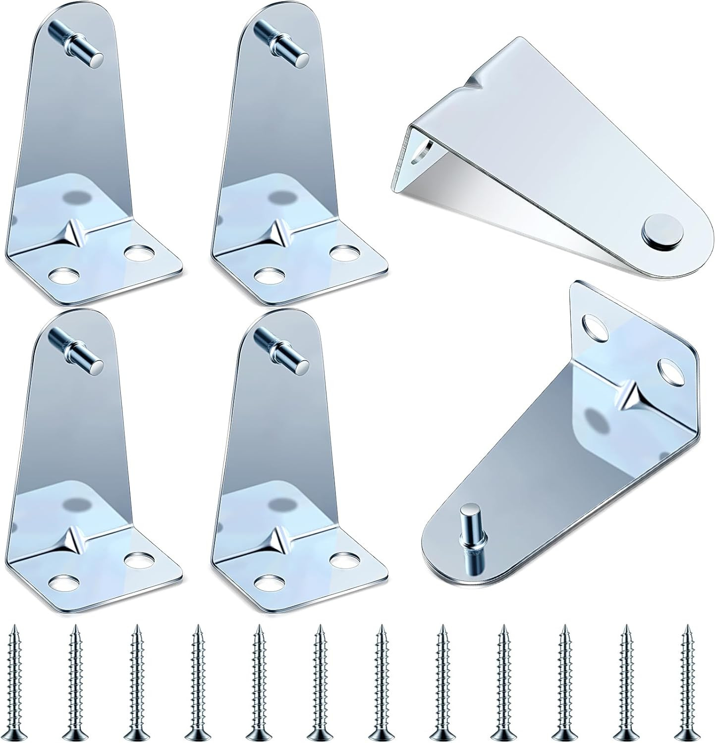8 Set Metal Blinds Hold down Brackets 1.8 Inch Silver Bottom Rail Holder Replace