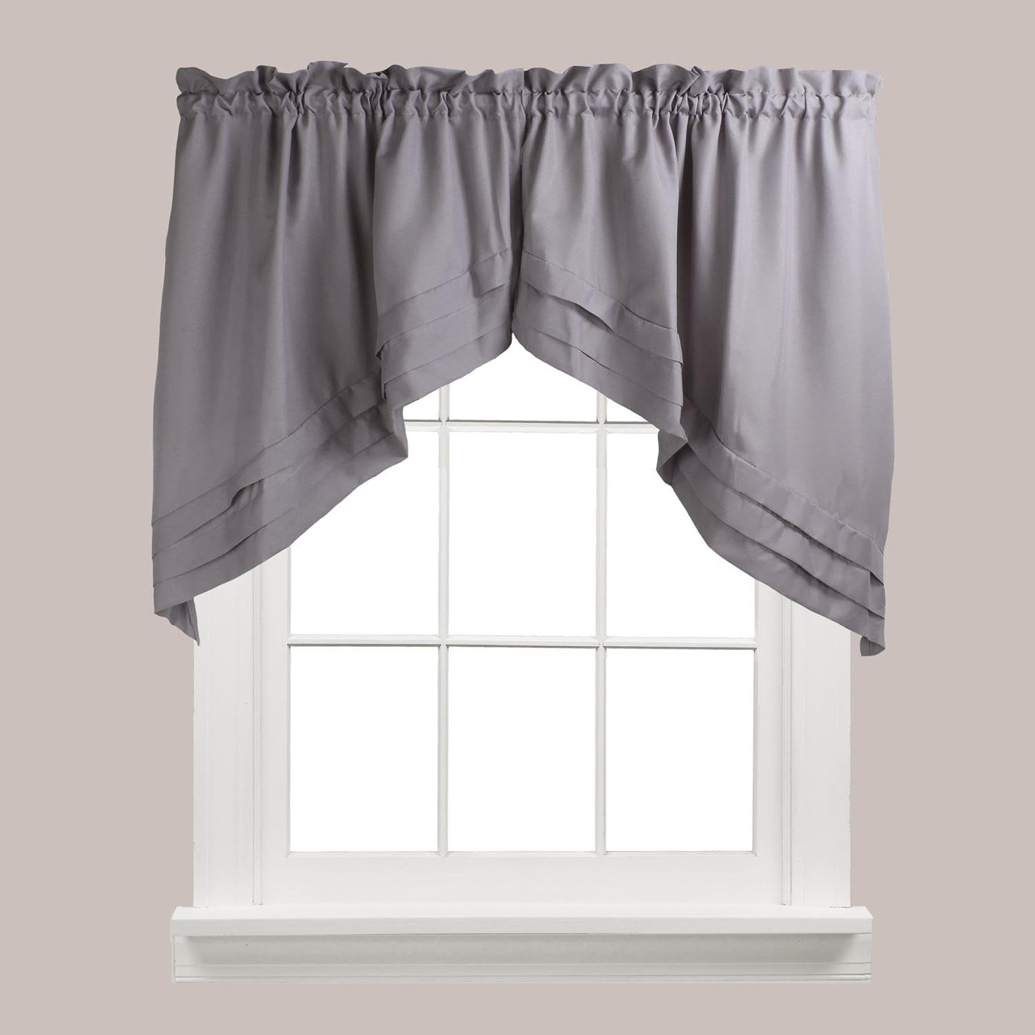 Holden Curtain Tier Pair, 57 inches x 30 inches, Dove Gray, 2 Count