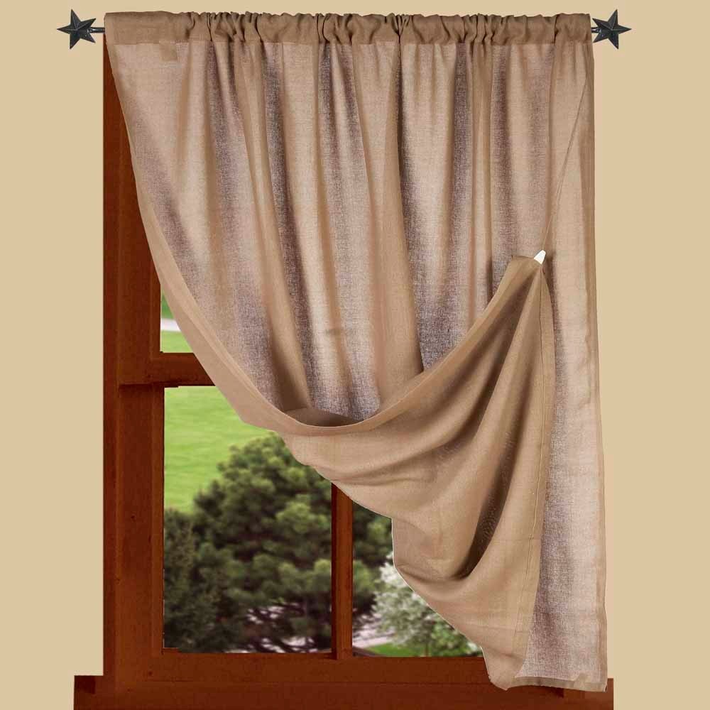 New Primitive Farmhouse PLAIN SIMPLE OAT PANEL Curtain 63″L