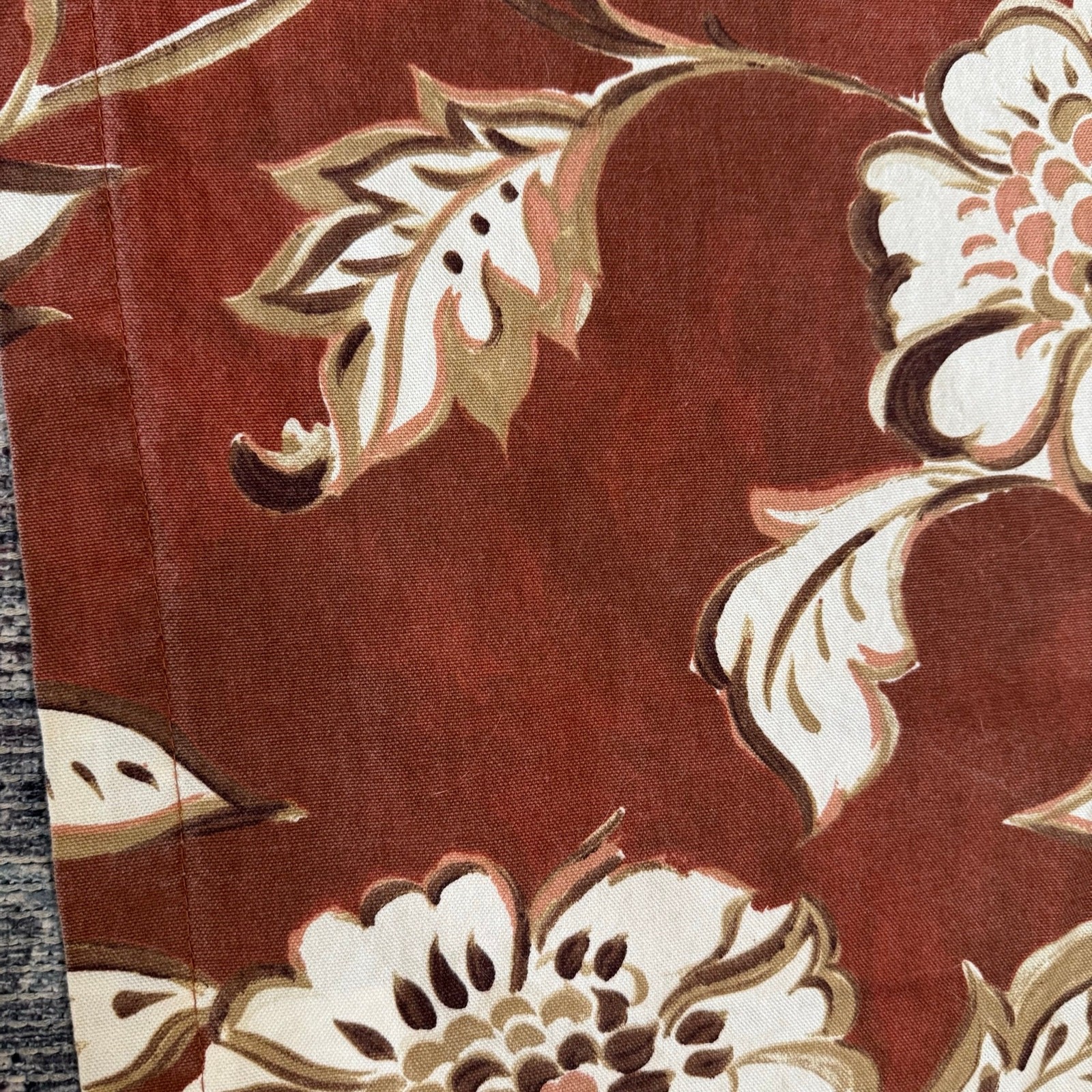 Pier One Imports Magdalene Clay Two Curtain Panels One Valance 100% Cotton