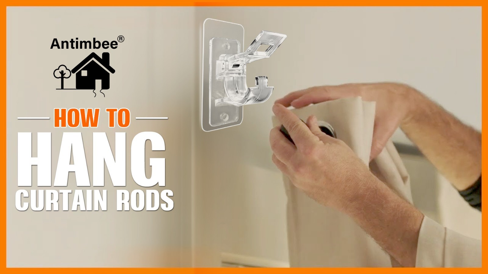 24-Pack Self Adhesive Curtain Rod Holders, No Drill Hooks for Home Decor