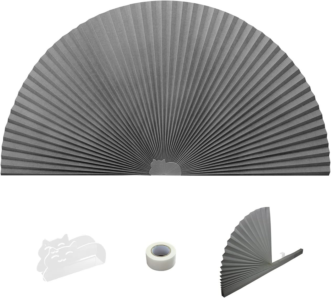 Arch Window Pleated Blinds Easy Cut and Install Pleated Shades Fliterling Lin…