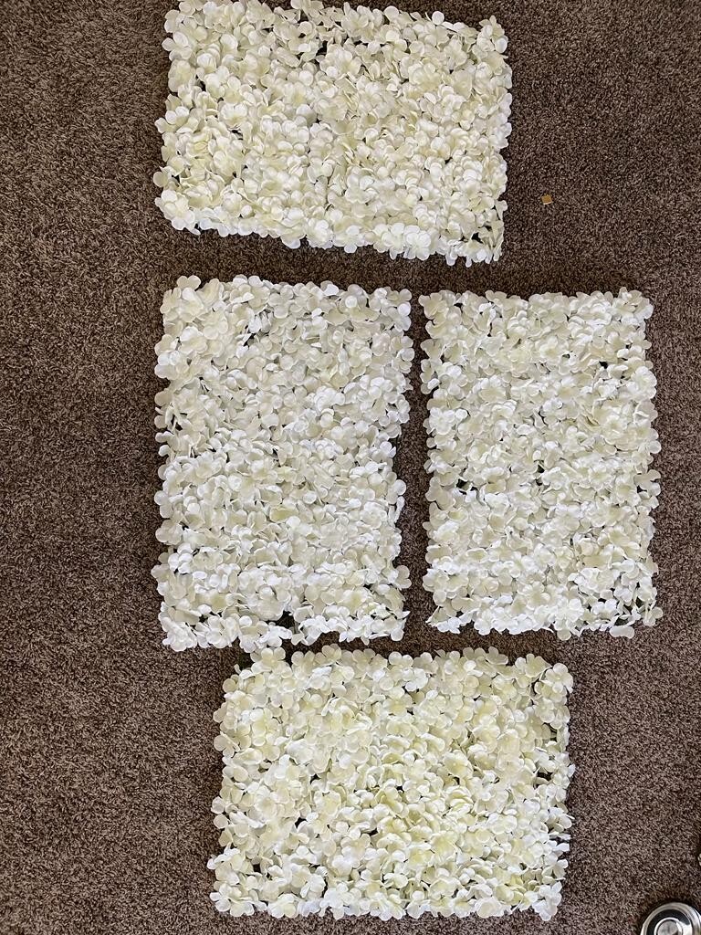 White Floral Panel/ Flower Wall / Decorative Floral Panel