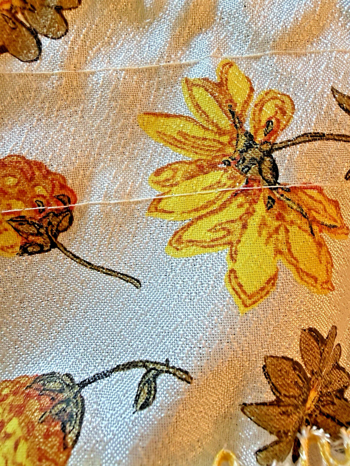 Vintage Fiberglass Flower Power Valances (2)