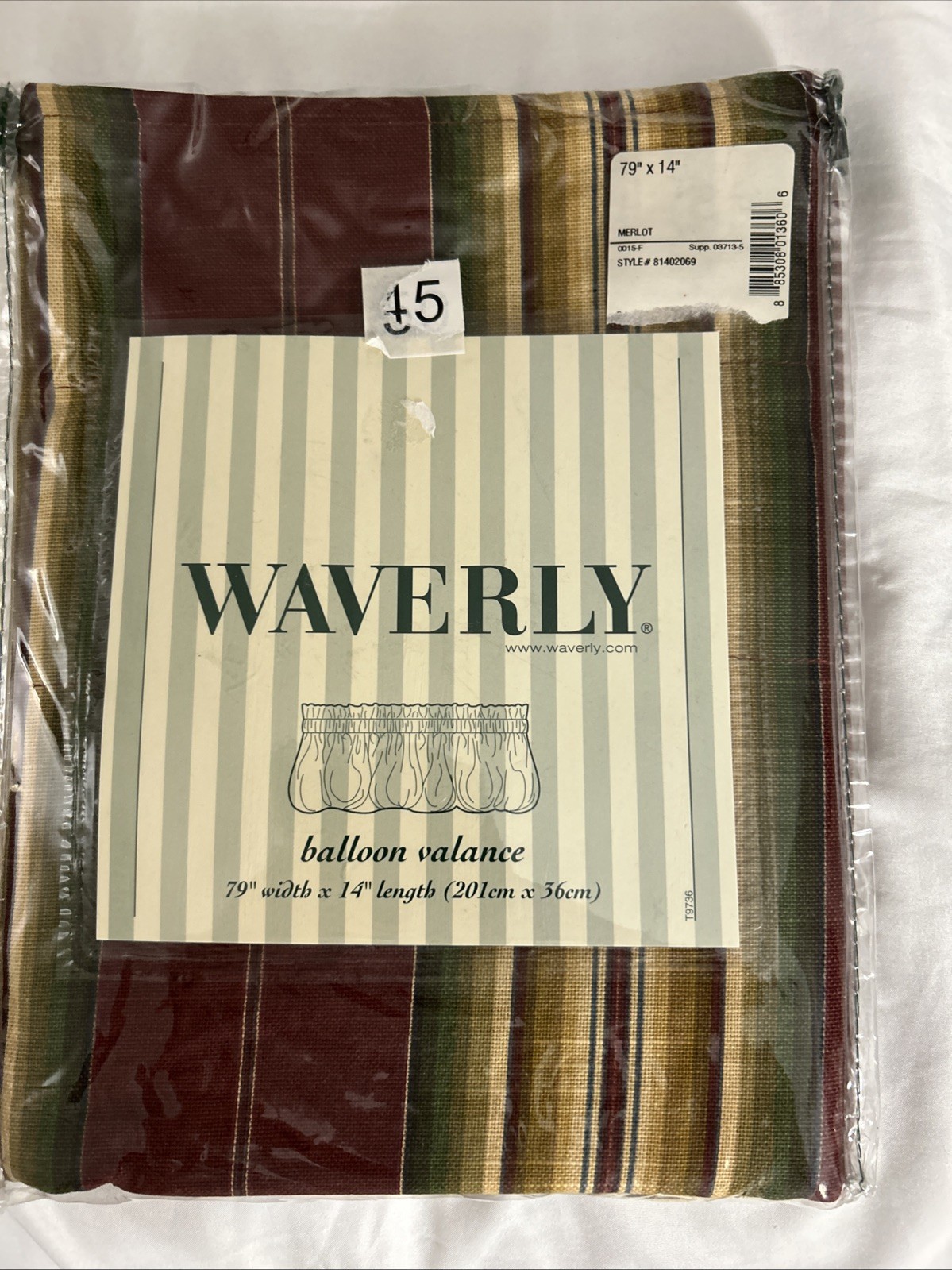 Waverly Balloon Valance Canyon Road Champagne 79″x14″ New 1pc.
