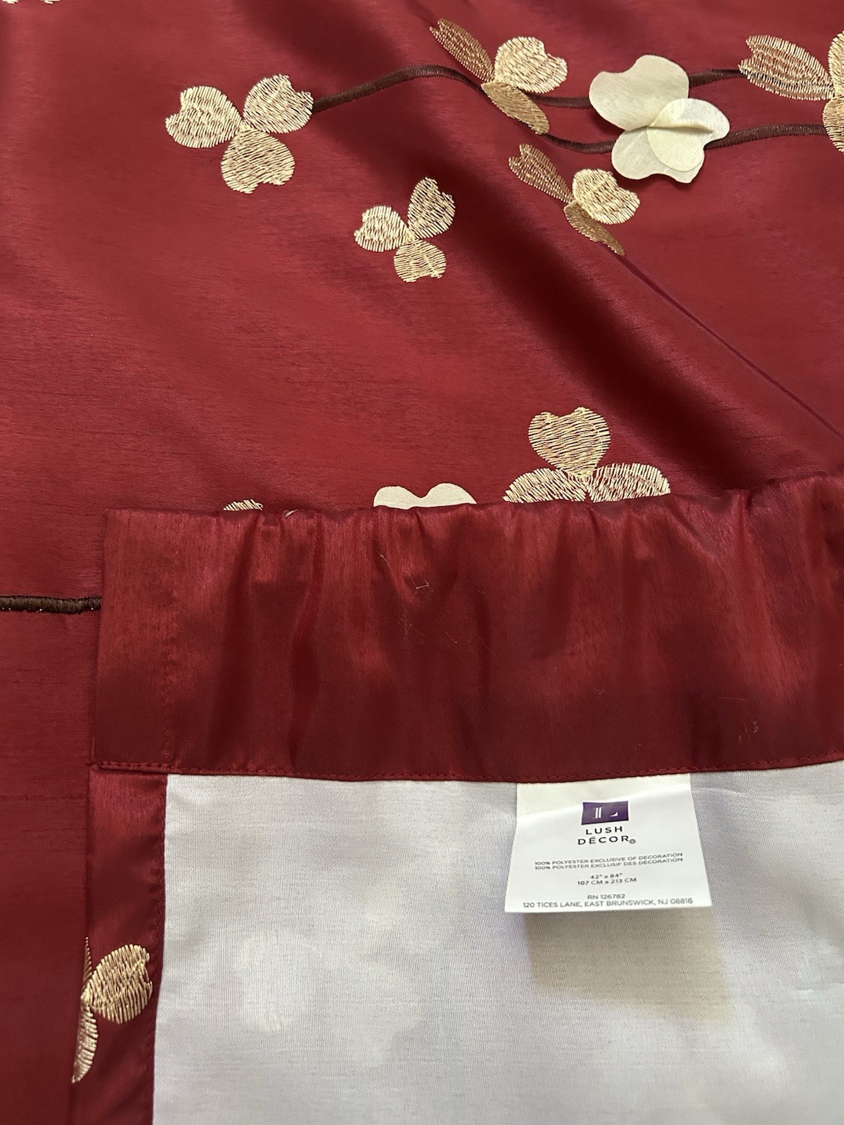 Embroidered Appliqué Drapes, 42”X84” Rod Pocket, Set Of 4 Lined & Hang Nicely!