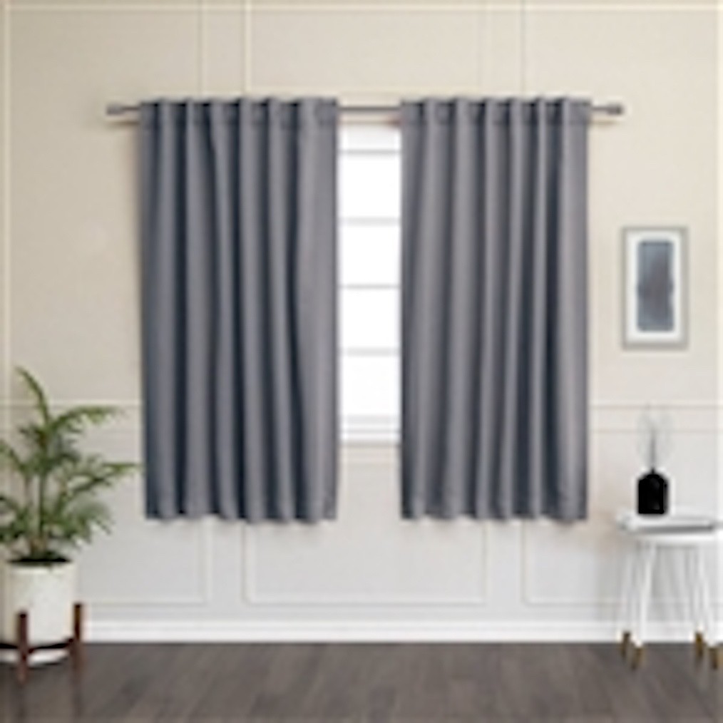 Thermal Blackout Curtains Curtain Panels Set of 2 Two 52 inches x 54 Inches