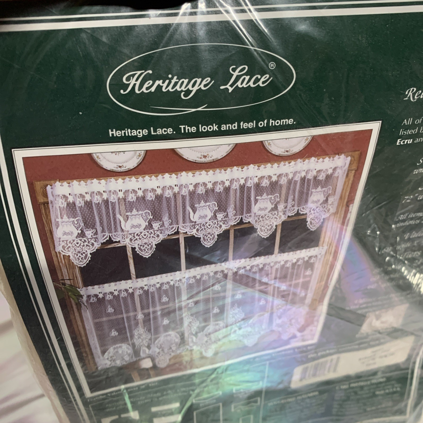 Heritage Lace Teatime ready-made lace curtains 72 x 36 swag pair