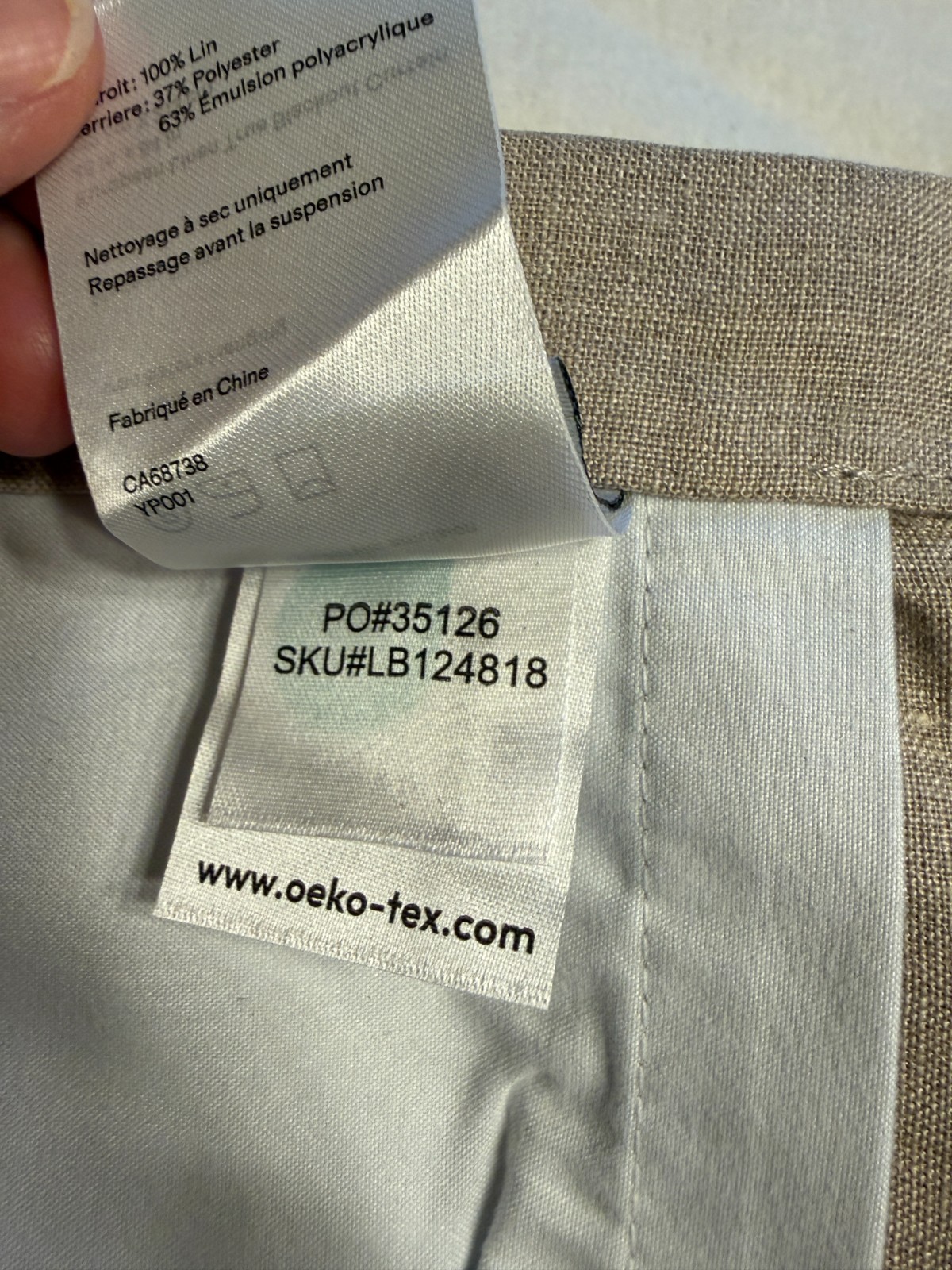 Quince European Linen True Blackout Curtain 48×84 Taupe NWT Single Panel
