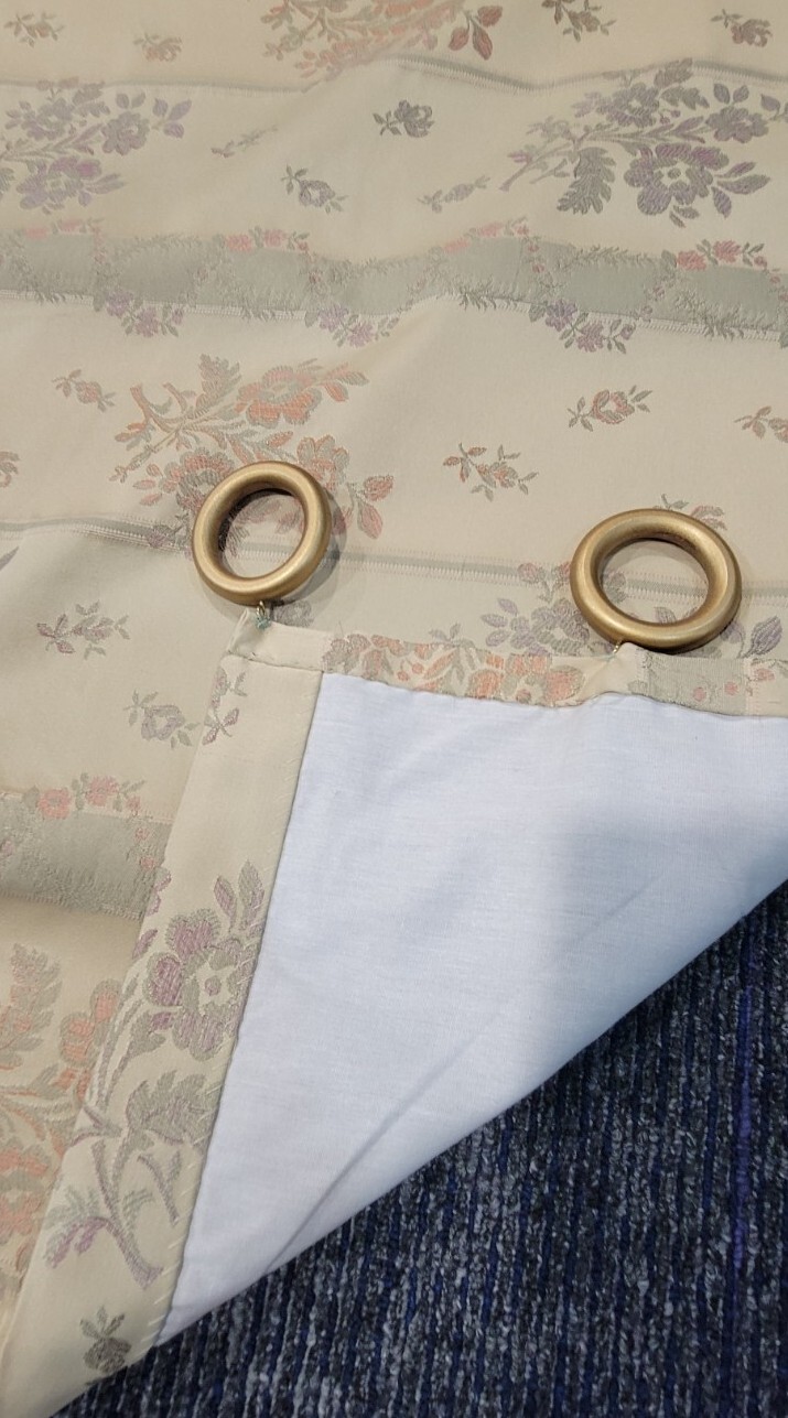 4 Panels FRENCH Lined BROCADE Lined Blackout DRAPES CURTAIN PANEL 101″ Long