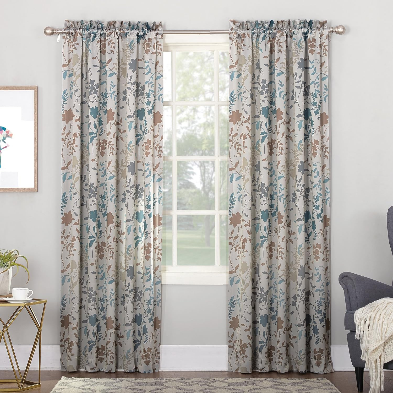 Varilla de bajo consumo energético con estampado floral Sun Zero Kara