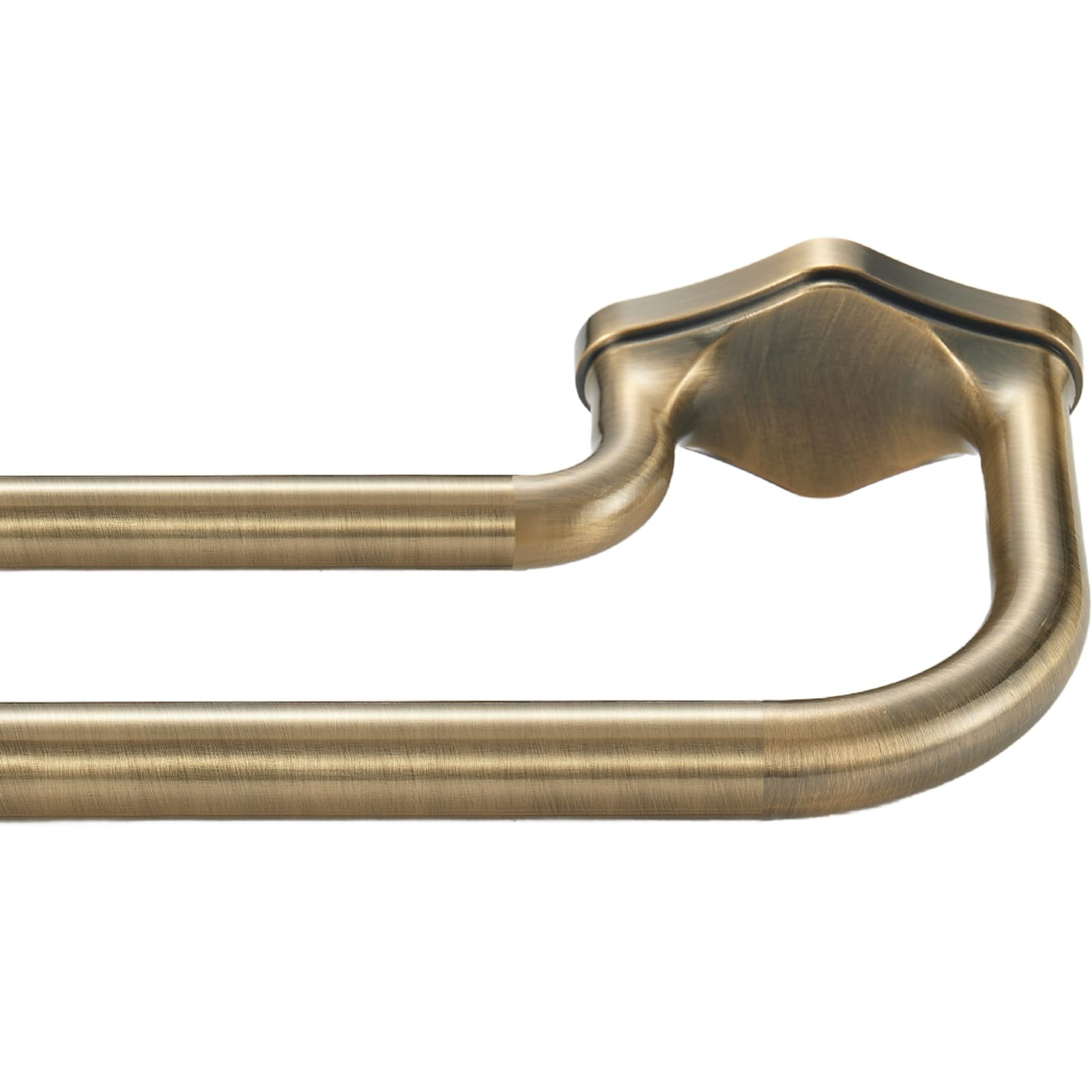 Lwiiom Anqiue Bronze Double Curtain Rods For Windows 72-144 Inchheavy Duty