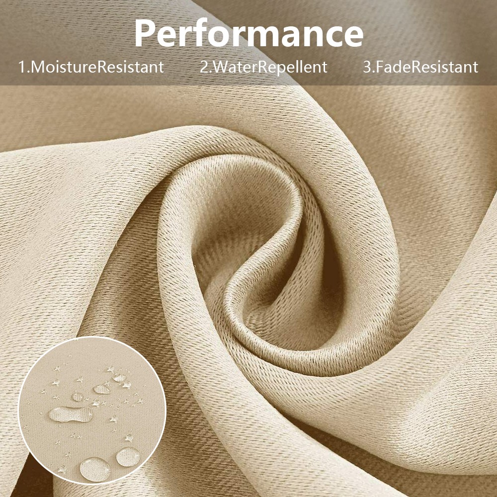 100″x96″ Extra Wide Waterproof Outdoor Curtains Patio Blackout Privacy Drapes