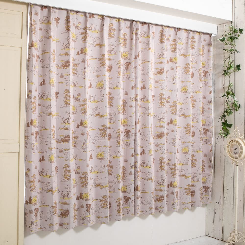 Classic Pooh Blackout and Heat Insulation Curtains, Width 100 x Length 178 cm