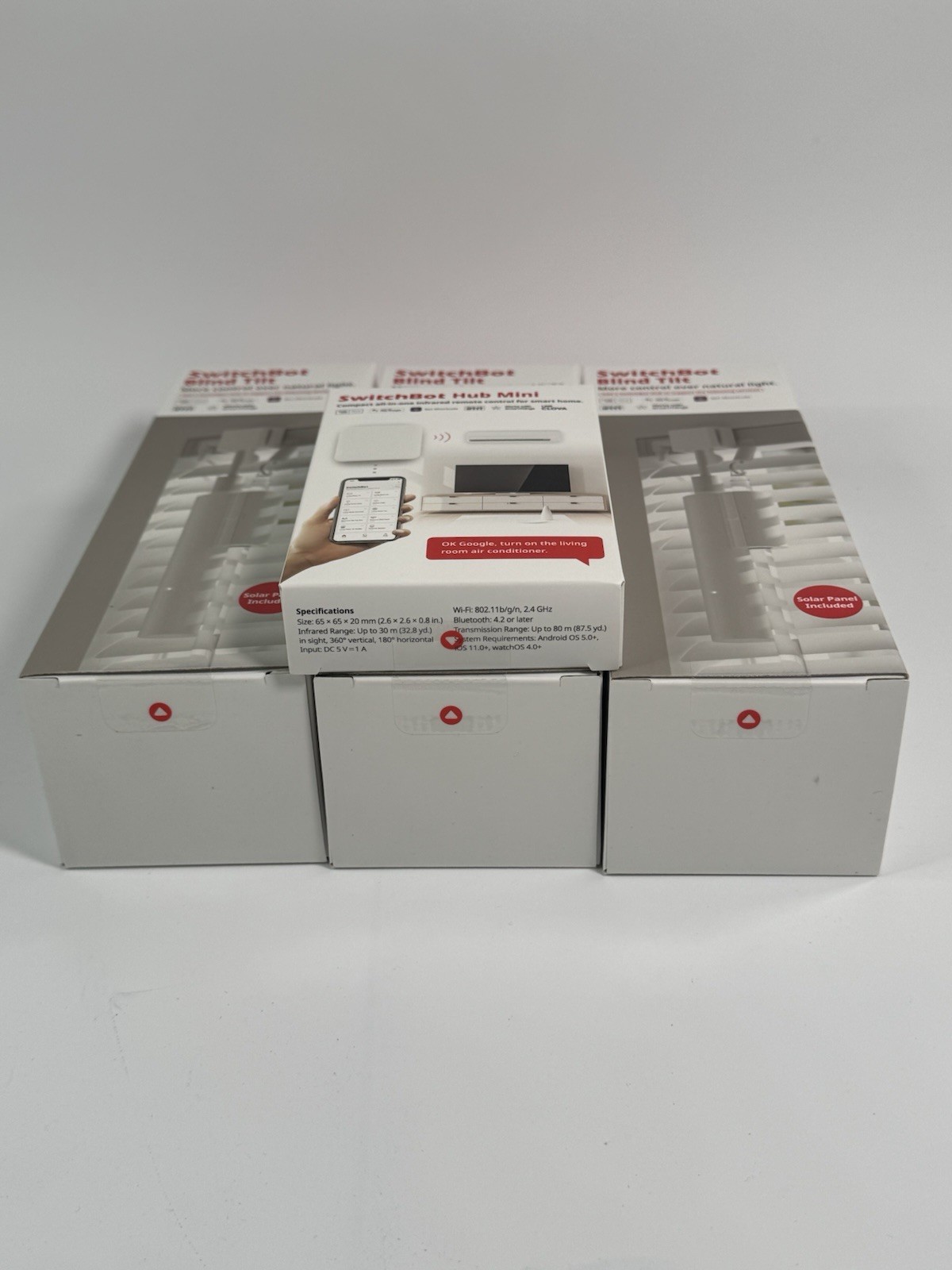 SwitchBot Smart Motorized Blinds Kit – Blind Tilt 3 Pack with Hub Mini W2701600