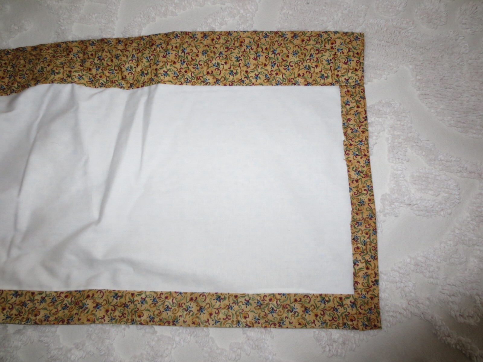 Handmade LINED Coordinating JIM SHORE COTTON VALANCE w/2″ Pocket – 12″ x 88″
