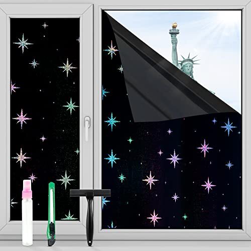 Total Blackout Window Film with Free Installation Tools, Explosion-Proof PET