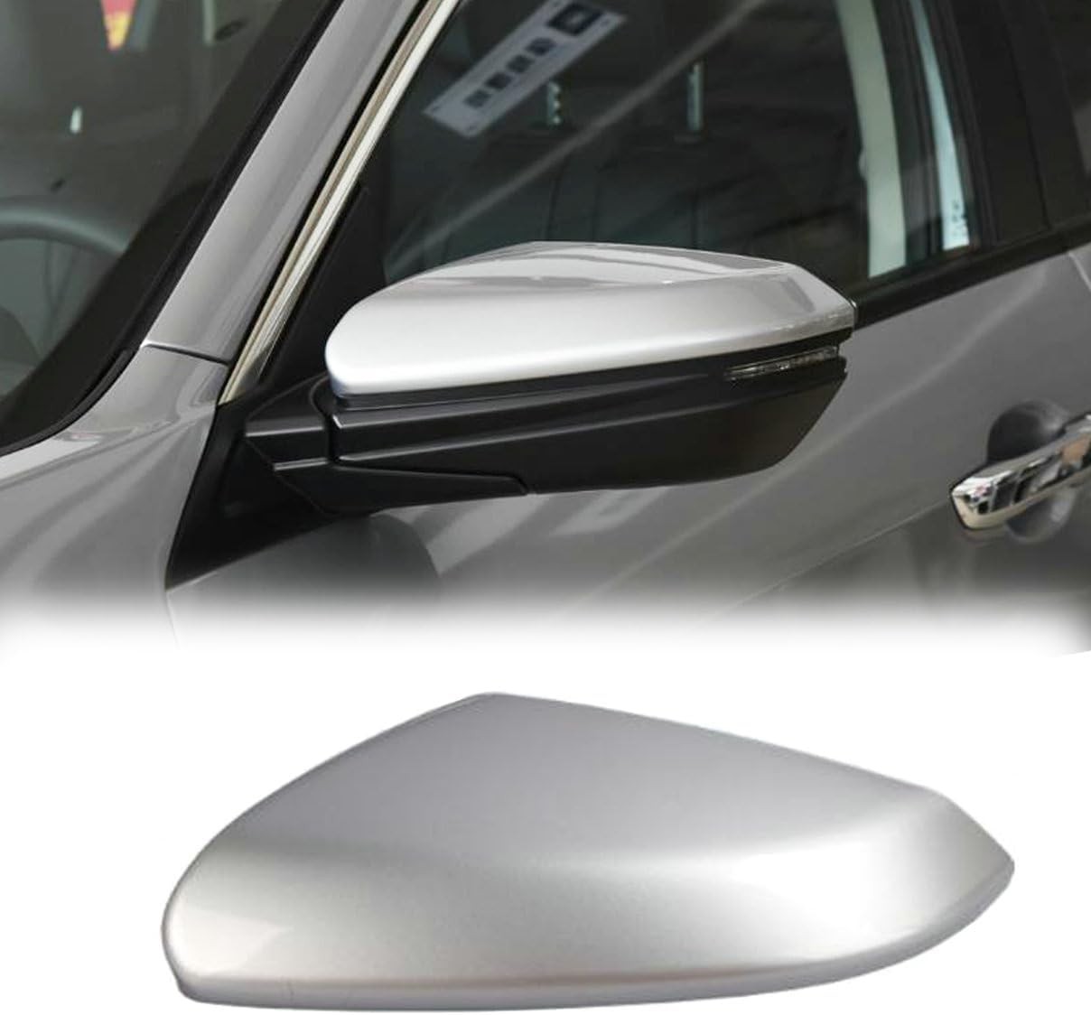 White Right Passenger Side Mirror Cap Cover For Honda Civic 2016-2021