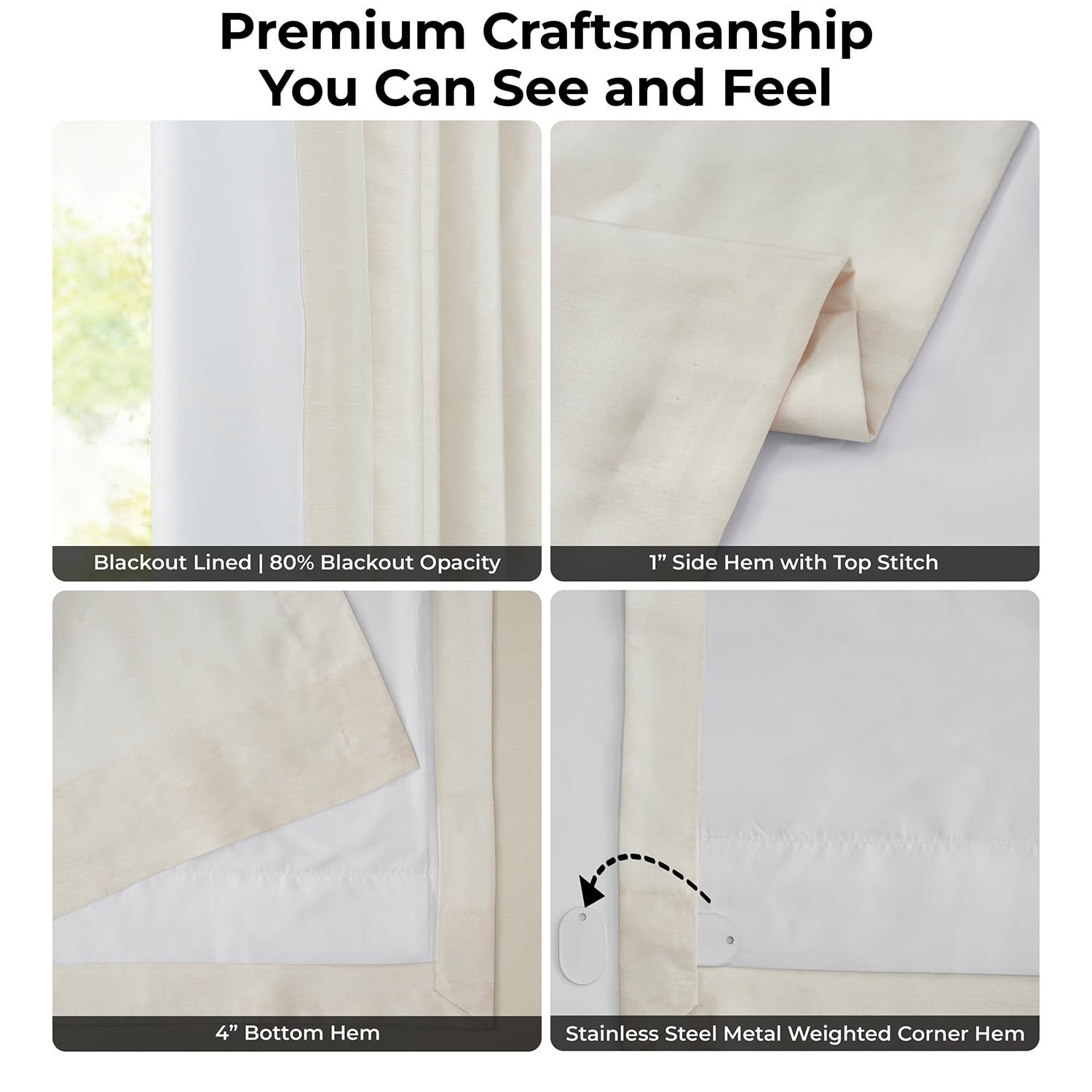Faux Silk Blackout Curtains 96 Inches Long for Bedroom & Living Room Vintage …
