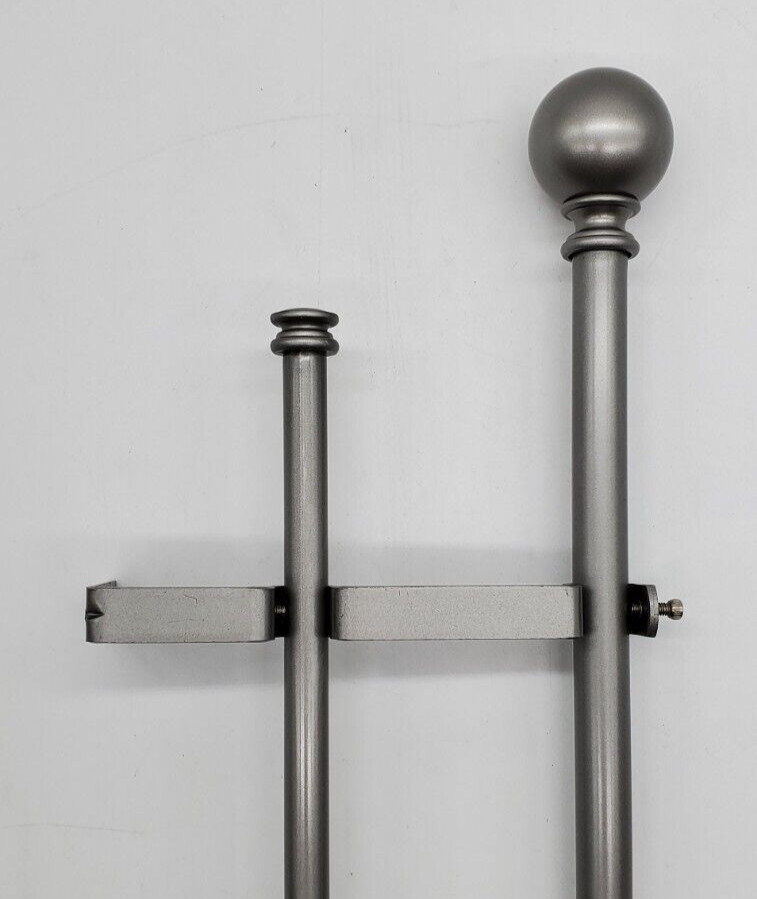 Classic Ball 5/8″/ 1/2″ Double Curtain Rod – Nickel, Adjustable from 28″ to 48″