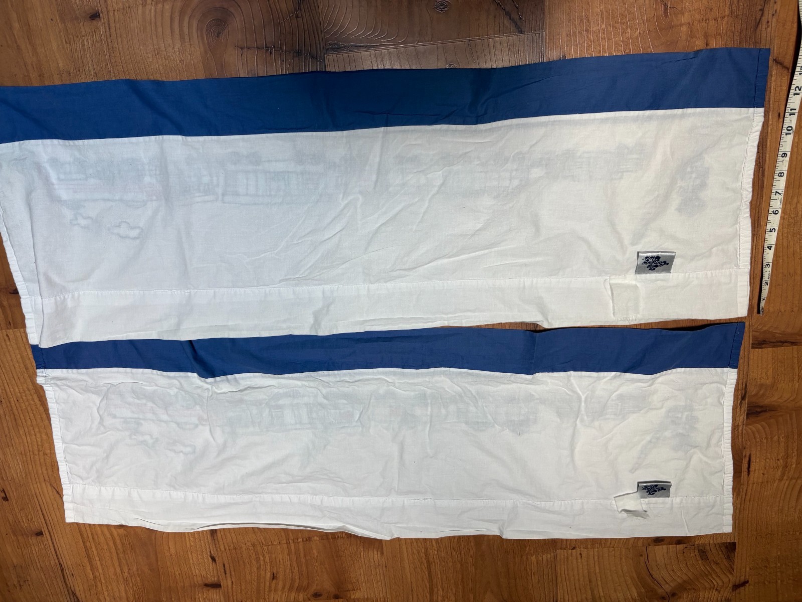 The Company Store Train Valances(Set of 2) for bedroom-measure app. 42×14 inches