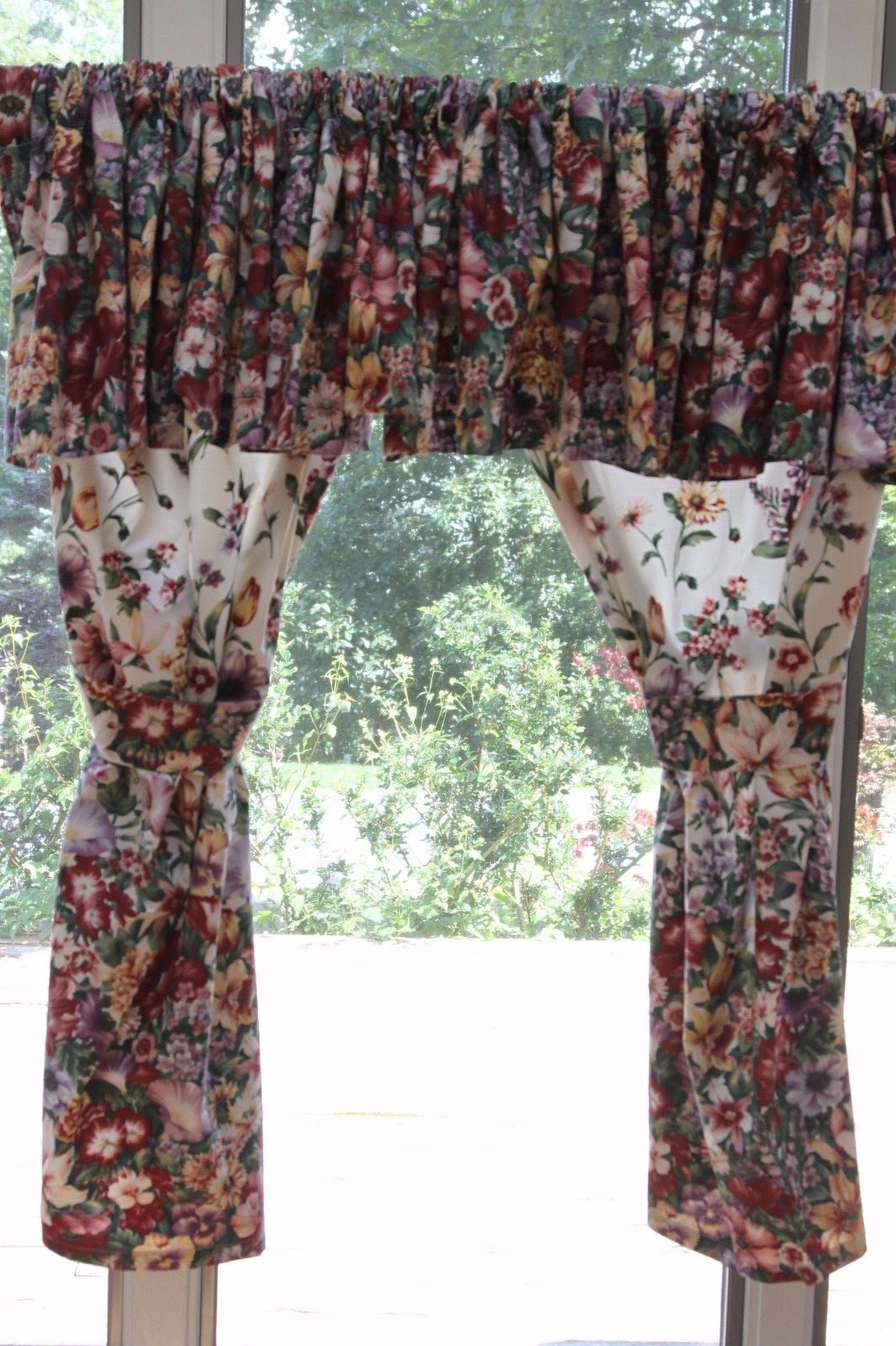 JC PENNY ~ CUSTOM FLORAL CURTAINS ~ VALANCE OR PANELS ~ YOUR CHOICE