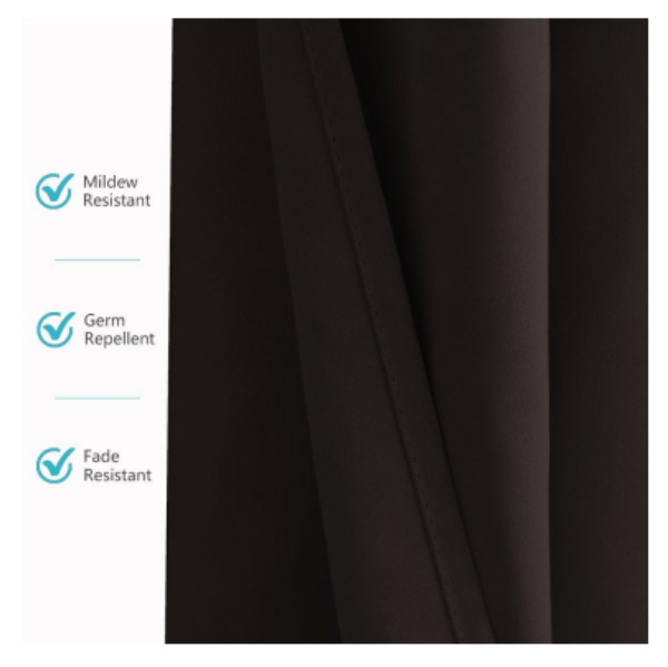 1 PANEL SOLID THERMAL 100% BLACKOUT GROMMET BATHROOM WINDOW CURTAIN DRAPE 54 K54