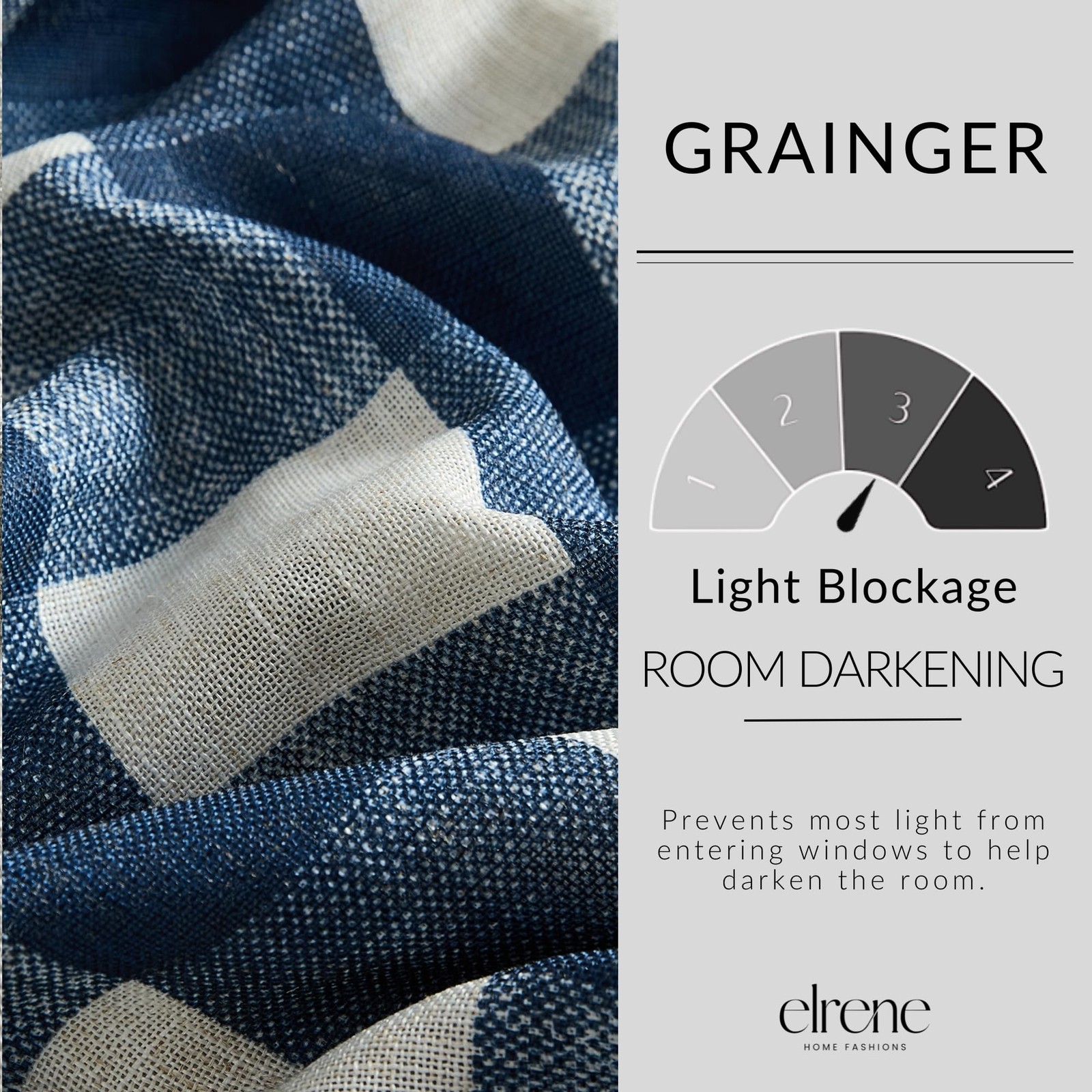 Threadmade Grainger Buffalo Check Blackout Window – 52 W X 108 L