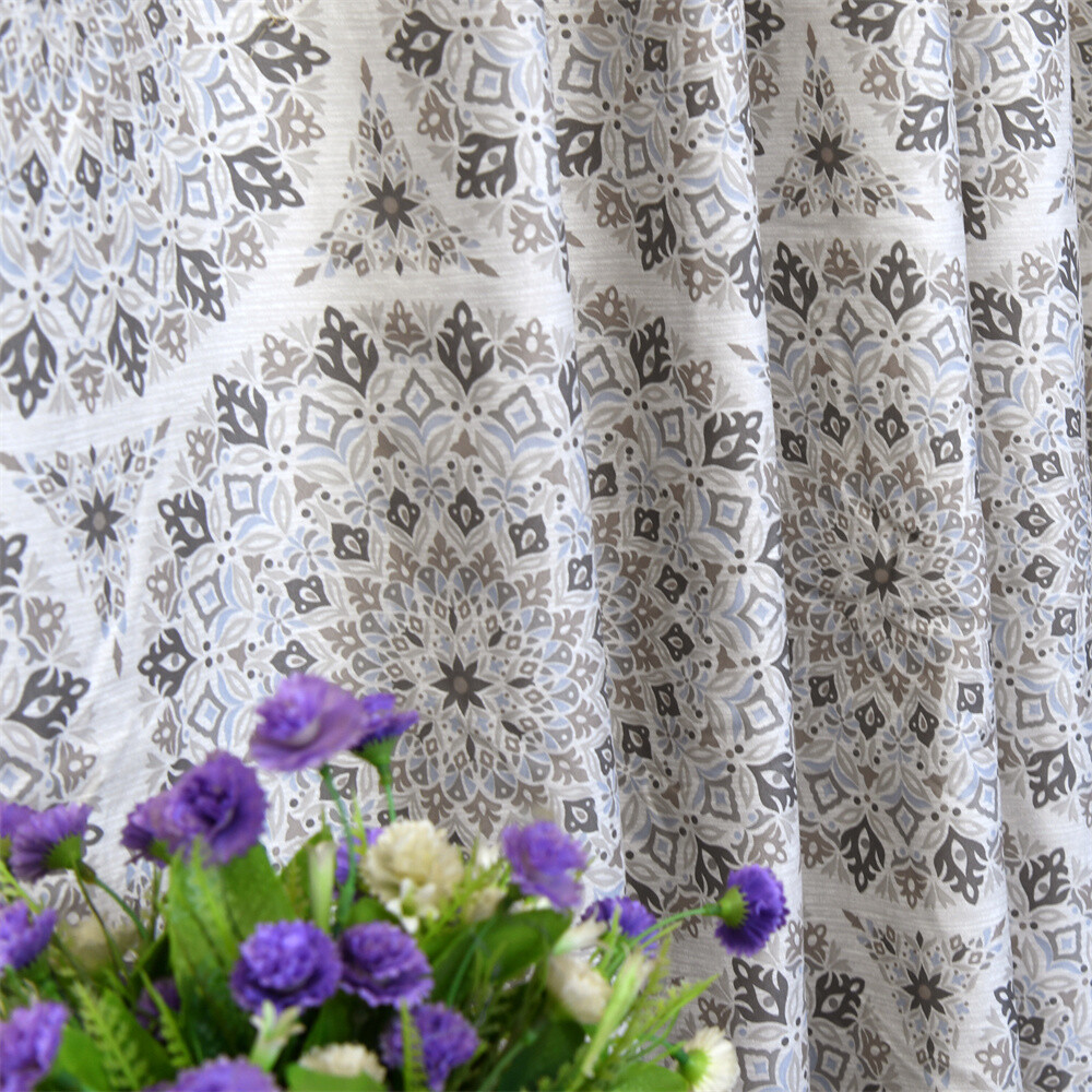 Tribal Medallion Medallion Print Room Darkening Rod Pocket Curtain Panel Pair